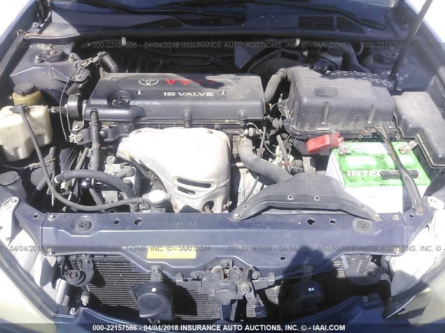 4T1BE32K32U537625 - 2002 TOYOTA CAMRY LE/XLE/SE 蓝色 照片 10