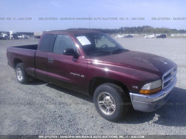 1B7GL22X3YS776943 - 2000 DODGE DAKOTA MAROON photo 1