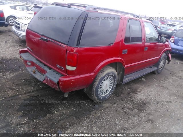 1GKDT13W1WK500605 - 1998 GMC JIMMY RED photo 4