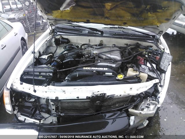 4TASN92N6XZ416157 - 1999 TOYOTA TACOMA XTRACAB PRERUNNER თეთრი ფოტო 10