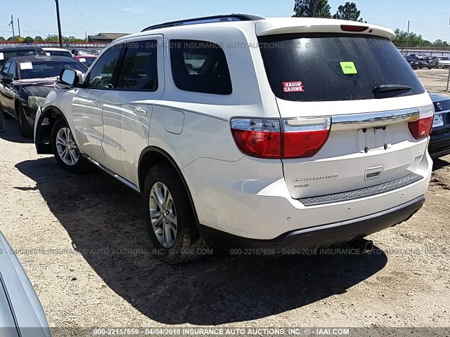 1D4RE4GG6BC638440 - 2011 DODGE DURANGO CREW WHITE photo 3