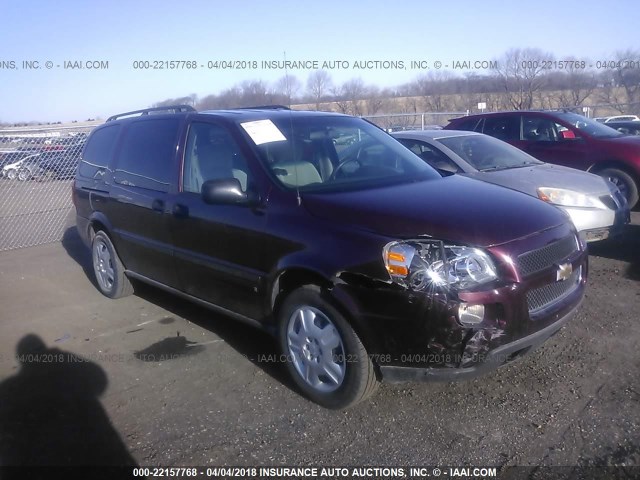 1GNDV23L26D194818 - 2006 CHEVROLET UPLANDER LS MAROON photo 1