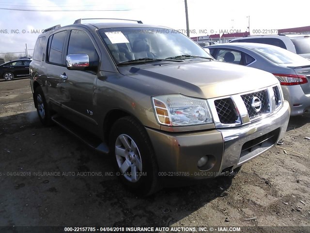 5N1AA08A25N728567 - 2005 NISSAN ARMADA SE/LE GOLD photo 1