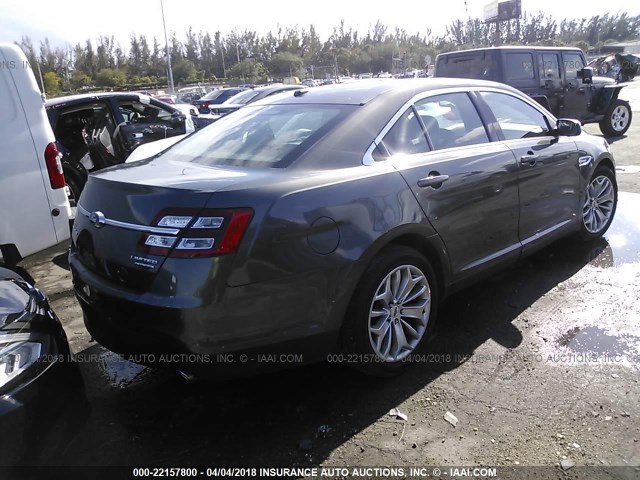 1FAHP2F80HG102107 - 2017 FORD TAURUS LIMITED GRAY photo 4