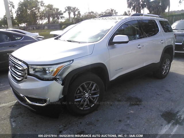 1GKKNMLS3HZ266302 - 2017 GMC ACADIA SLT-1 SILVER photo 2