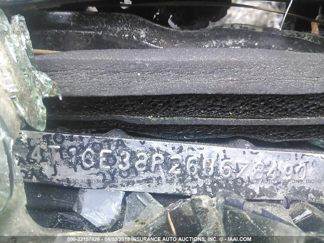 4T1CE38P26U678490 - 2006 TOYOTA CAMRY SOLARA SE/SLE Mavi foto 9