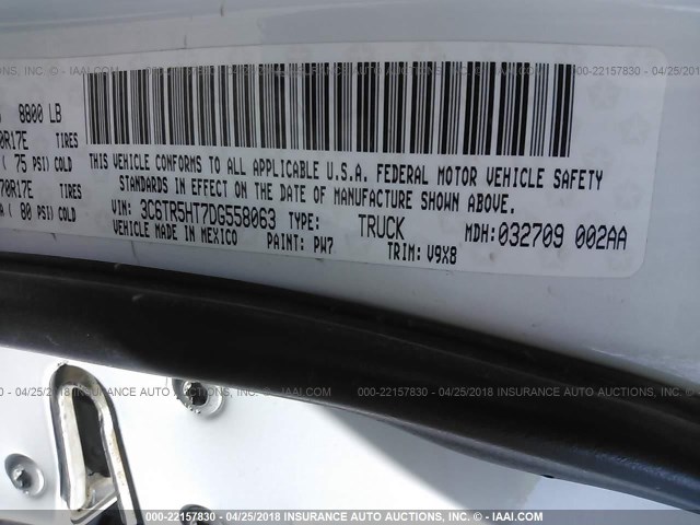 3C6UR4HL4GD612322 - 2016 RAM 2500 ST WHITE photo 9