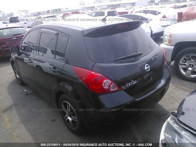 3N1BC13E88L426193 - 2008 NISSAN VERSA S/SL BLACK photo 3