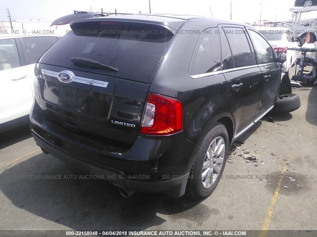 2FMDK3KC1DBA22416 - 2013 FORD EDGE LIMITED BLACK photo 4