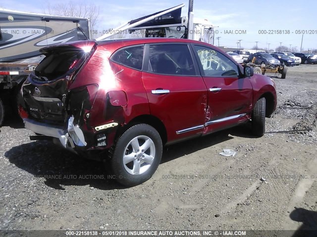 JN8AS5MV6CW364317 - 2012 NISSAN ROGUE S/SV MAROON photo 4