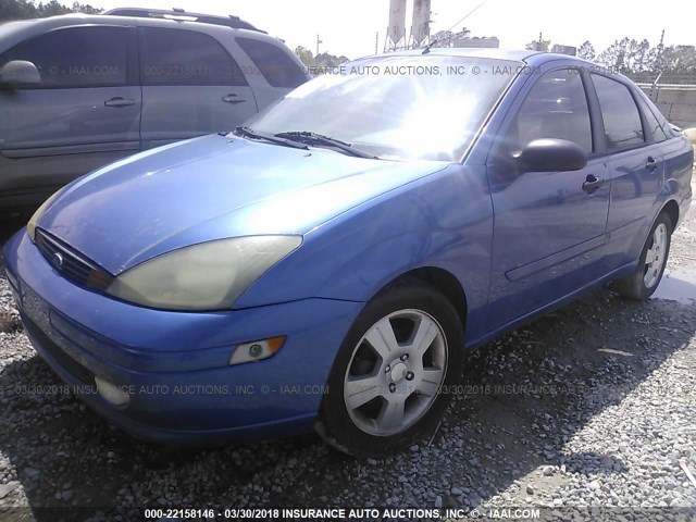 1FAFP38ZX4W127597 - 2004 FORD FOCUS ZTS BLUE photo 2