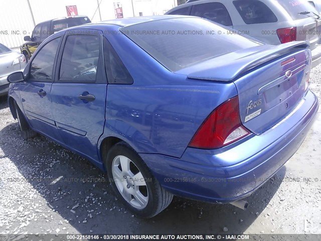 1FAFP38ZX4W127597 - 2004 FORD FOCUS ZTS BLUE photo 3