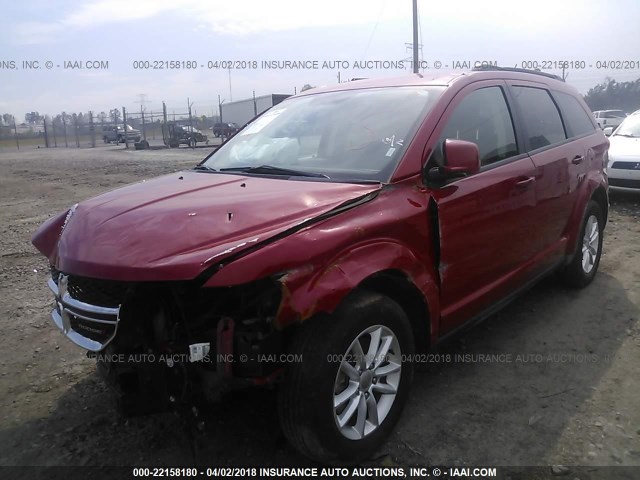 3C4PDCBG6HT532219 - 2017 DODGE JOURNEY SXT RED photo 2