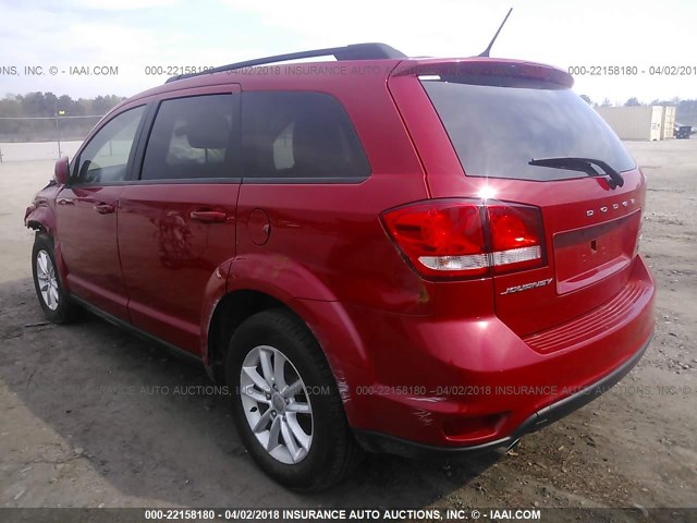 3C4PDCBG6HT532219 - 2017 DODGE JOURNEY SXT RED photo 3