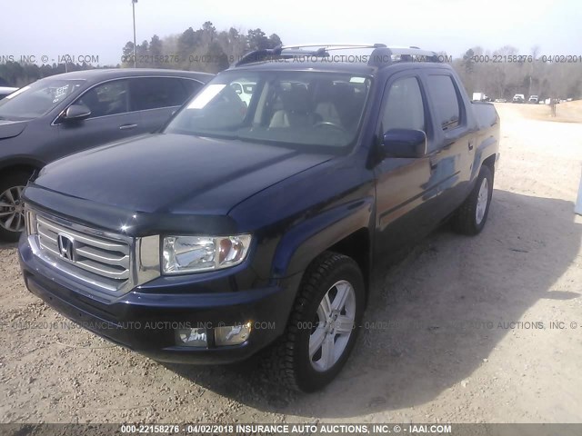 5FPYK1F53DB007755 - 2013 HONDA RIDGELINE RTL BLUE photo 2