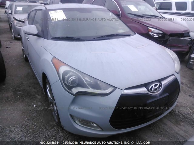 KMHTC6AD6FU223441 - 2015 HYUNDAI VELOSTER Light Blue photo 1