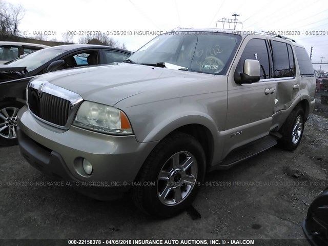 5LMEU88H64ZJ43239 - 2004 LINCOLN AVIATOR TAN photo 2