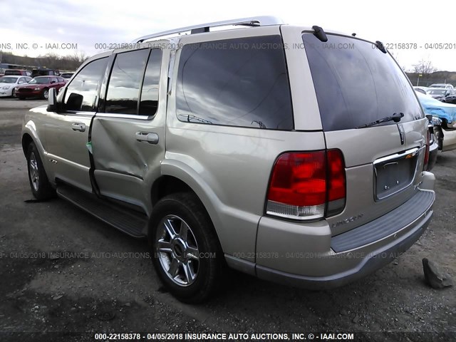 5LMEU88H64ZJ43239 - 2004 LINCOLN AVIATOR TAN photo 3