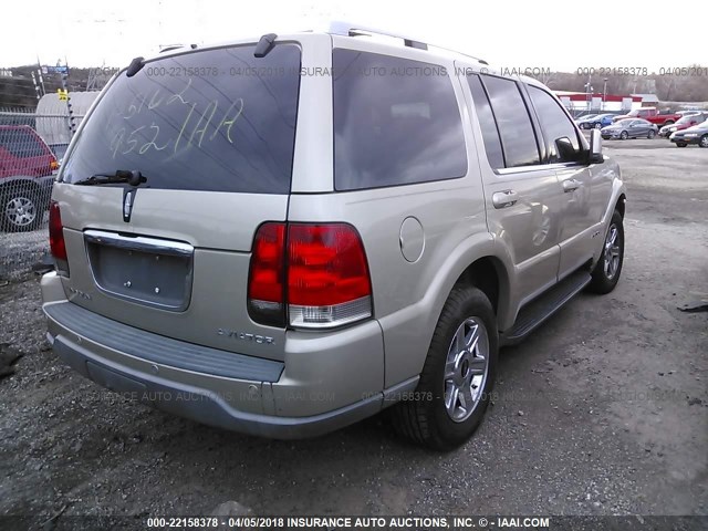 5LMEU88H64ZJ43239 - 2004 LINCOLN AVIATOR TAN photo 4