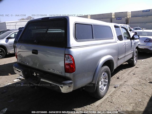 5TBBT44116S486150 - 2006 TOYOTA TUNDRA ACCESS CAB SR5 SILVER photo 4