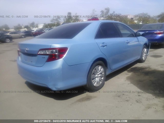 4T1BF1FK0CU619082 - 2012 TOYOTA CAMRY SE/LE/XLE 蓝色 照片 4