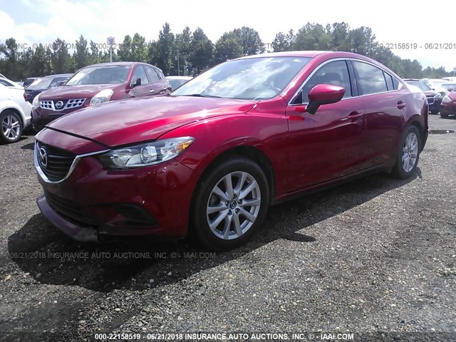 JM1GJ1U50F1193681 - 2015 MAZDA 6 SPORT RED photo 2