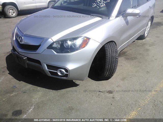 5J8TB1H26BA004829 - 2011 ACURA RDX SILVER photo 6