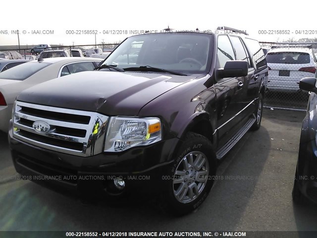 1FMJK1J5XBEF01610 - 2011 FORD EXPEDITION EL XLT/EL KING RANCH BURGUNDY photo 2