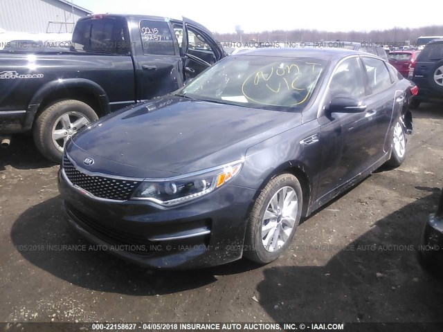 5XXGU4L35HG145349 - 2017 KIA OPTIMA EX BLACK photo 2