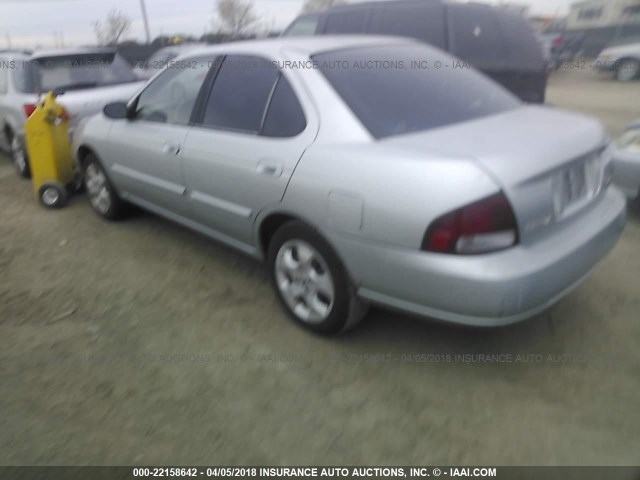 3N1CB51D33L708680 - 2003 NISSAN SENTRA XE/GXE SILVER photo 3