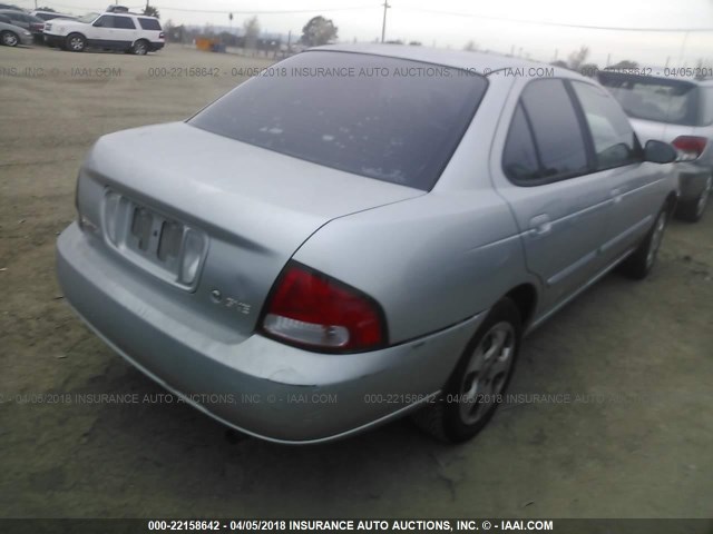 3N1CB51D33L708680 - 2003 NISSAN SENTRA XE/GXE SILVER photo 4