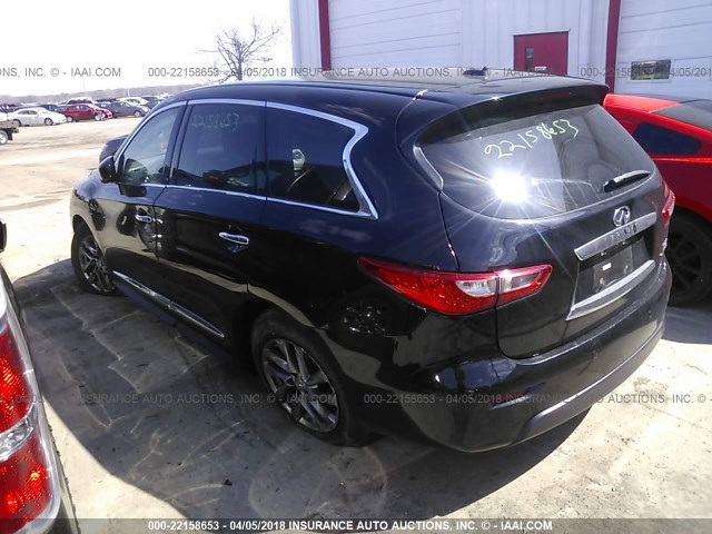 5N1AL0MMXDC323867 - 2013 INFINITI JX35 BLACK photo 3