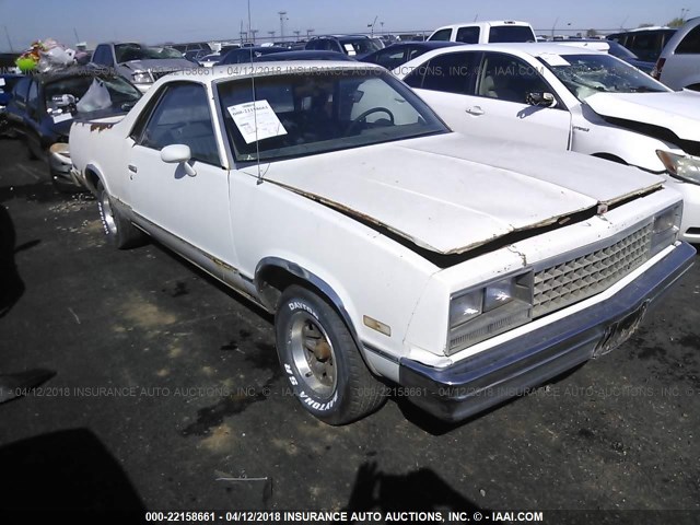 1GCCW80H8DR185027 - 1983 CHEVROLET EL CAMINO WHITE photo 1