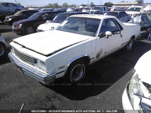 1GCCW80H8DR185027 - 1983 CHEVROLET EL CAMINO WHITE photo 2