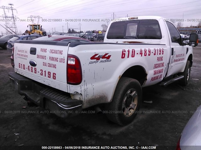 1FTNF21549EA12825 - 2009 FORD F250 SUPER DUTY WHITE photo 4