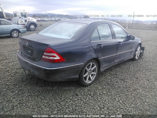 WDBRF52H67F881413 - 2007 MERCEDES-BENZ C 230 Dark Blue photo 4