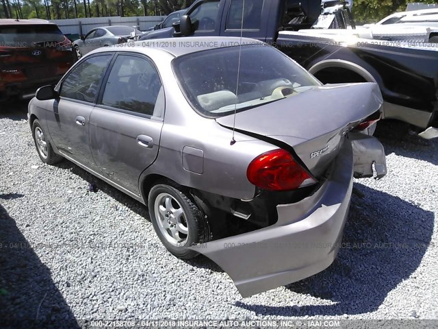 KNAFB121325136884 - 2002 KIA SPECTRA LS TAN photo 3