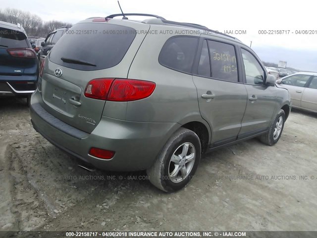 5NMSG73DX7H056548 - 2007 HYUNDAI SANTA FE GLS GREEN photo 4