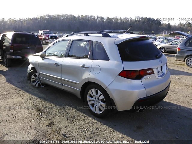 5J8TB2H2XBA006637 - 2011 ACURA RDX SILVER photo 3