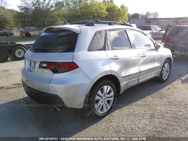 5J8TB2H2XBA006637 - 2011 ACURA RDX SILVER photo 4