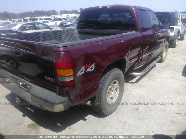 1GTEK19T7YZ105483 - 2000 GMC NEW SIERRA K1500 MAROON photo 4