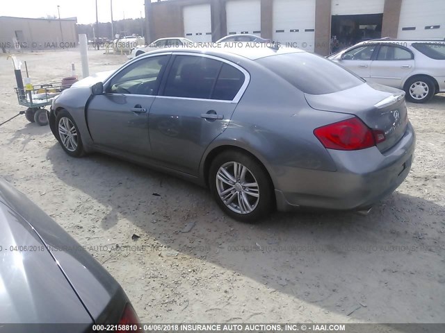 JN1CV6AP8BM503190 - 2011 INFINITI G37 SPORT GRAY photo 3