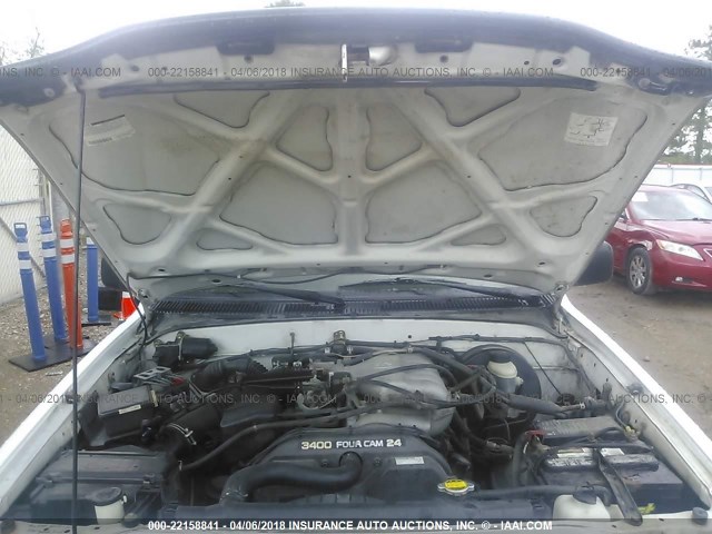 5TEGN92N62Z108848 - 2002 TOYOTA TACOMA DOUBLE CAB PRERUNNER WHITE photo 10