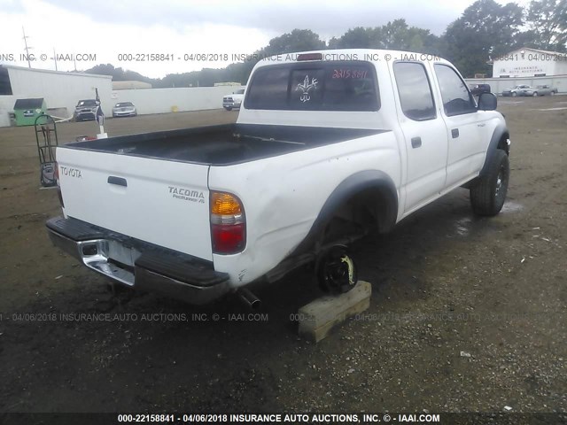 5TEGN92N62Z108848 - 2002 TOYOTA TACOMA DOUBLE CAB PRERUNNER WHITE photo 4