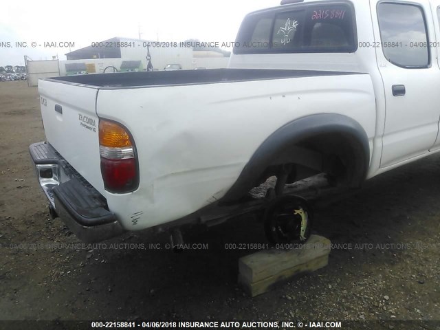 5TEGN92N62Z108848 - 2002 TOYOTA TACOMA DOUBLE CAB PRERUNNER WHITE photo 6