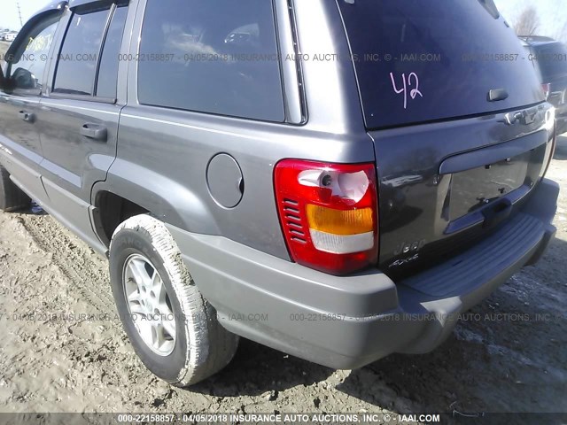 1J4GW48S42C169024 - 2002 JEEP GRAND CHEROKEE LAREDO GRAY photo 6