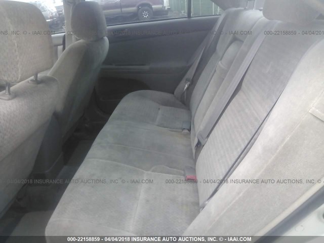 4T1BE32K02U521866 - 2002 TOYOTA CAMRY LE/XLE/SE 银色 照片 8