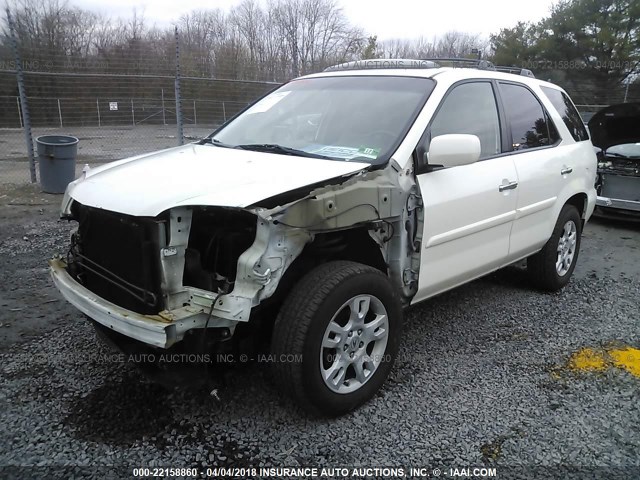 2HNYD18946H515954 - 2006 ACURA MDX TOURING WHITE photo 2