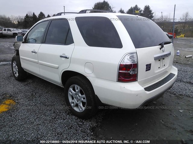 2HNYD18946H515954 - 2006 ACURA MDX TOURING WHITE photo 3