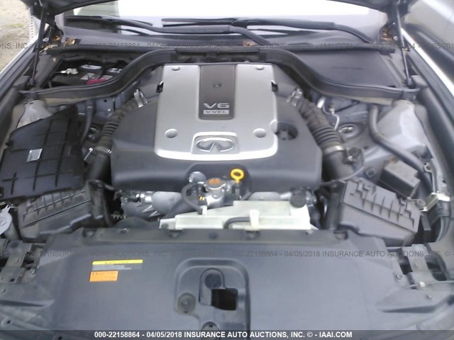 JNKCV66E59M724016 - 2009 INFINITI G37 SPORT GRAY photo 10